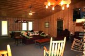 View of living area with pool table